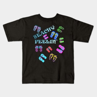 Beach Fun Graphic Design & Quote Beachy Feeling Summer Vacation Kids T-Shirt